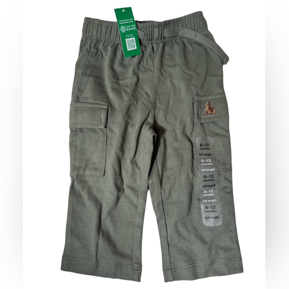 GAP Toddler Boy Olive Cargo Pants SZ 6-12 Months